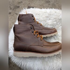 Men's UGG Brown Leather Lace Up Chukka Boots Size 11